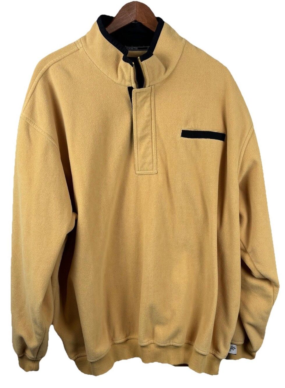 Jos A Bank Leadbetter Golf Fleece Pullover Sweater 1/4 Zip L/S Men’s XL Yellow
